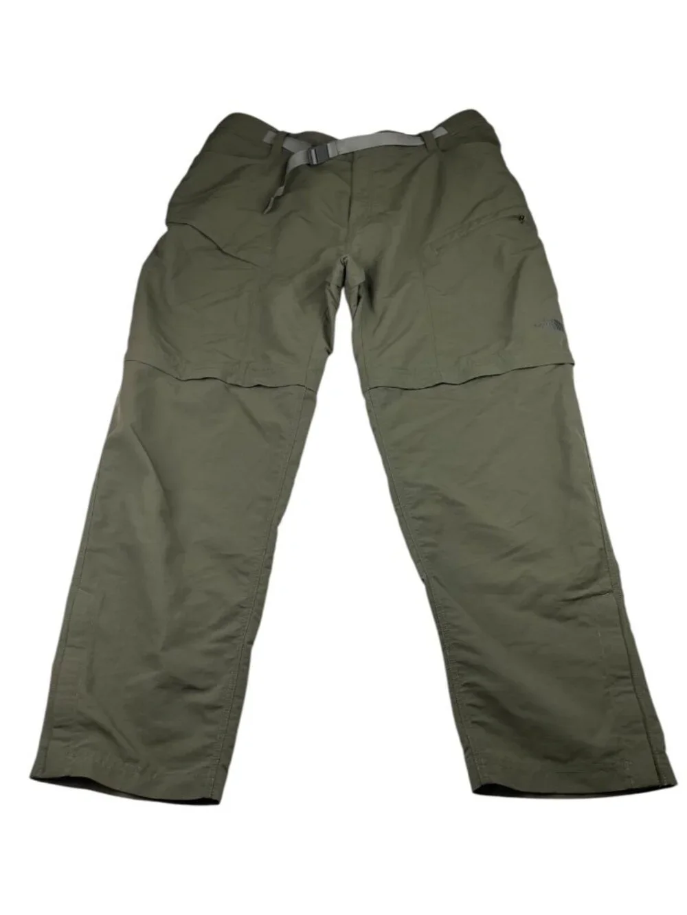 The North Face Men's 100% Nylon Belted Convertible Shorts/Pants Green • 2XL